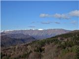 dolg greben Gran Monte, v ozadju greben Muzcev