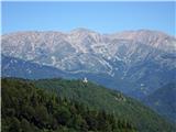 Pogled na Pireneje, najvišji vrh na sliki je Puig Roja (2724 mnv)